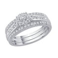 thumbnail image 1 of Diamond Bridal Engagement Ring with Matching Dual Band in 14K White Gold (1/3 cttw), 1 of 5