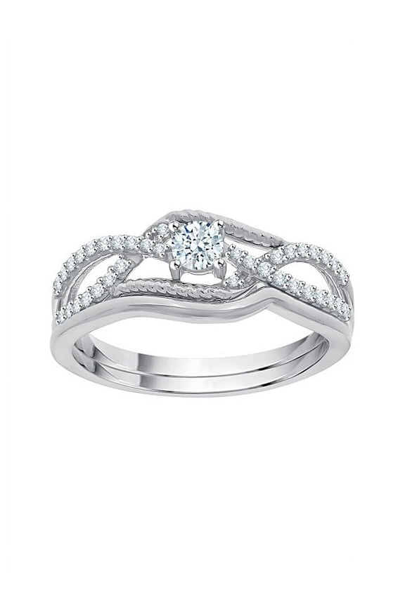 Diamond Bridal Set in 10K Gold (1/3 cttw) (I-Color, SI3-I1 Clarity)