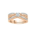 thumbnail image 1 of Diamond Bridal Set in 14K Rose Gold (1/3 cttw) (I-Color, SI3-I1 Clarity) (Size-8), 1 of 2
