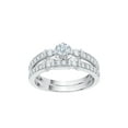 thumbnail image 1 of Diamond Bridal Set in Sterling Silver (2/3 cttw) (I-Color, SI3-I1 Clarity) (Size-8.5), 1 of 2