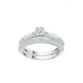 thumbnail image 1 of Diamond Bridal Set in Sterling Silver (3/4 cttw) (I-Color, SI3-I1 Clarity) (Size-10), 1 of 2