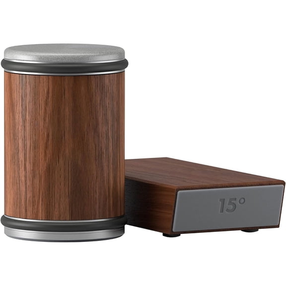 Diamond Brown Rolling Knife Sharpener Kit with 15 & 20 Degree Magnetic Angle Stand