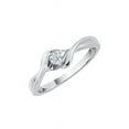 thumbnail image 1 of Diamond Bypass Promise Ring in Sterling Silver (1/10 cttw) (I-Color, SI3-I1-Clarity) (Size-8.5), 1 of 3