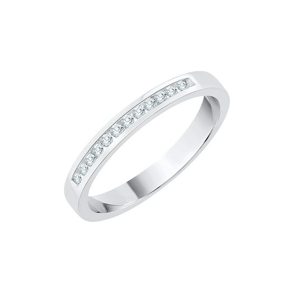 Diamond Bypass Promise Ring in Sterling Silver (1/6 cttw) (I-Color, SI3-I1-Clarity) (Size-7.5)