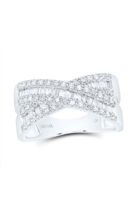 Diamond CN Criss Cross Fashion Ring 0.5cttw
