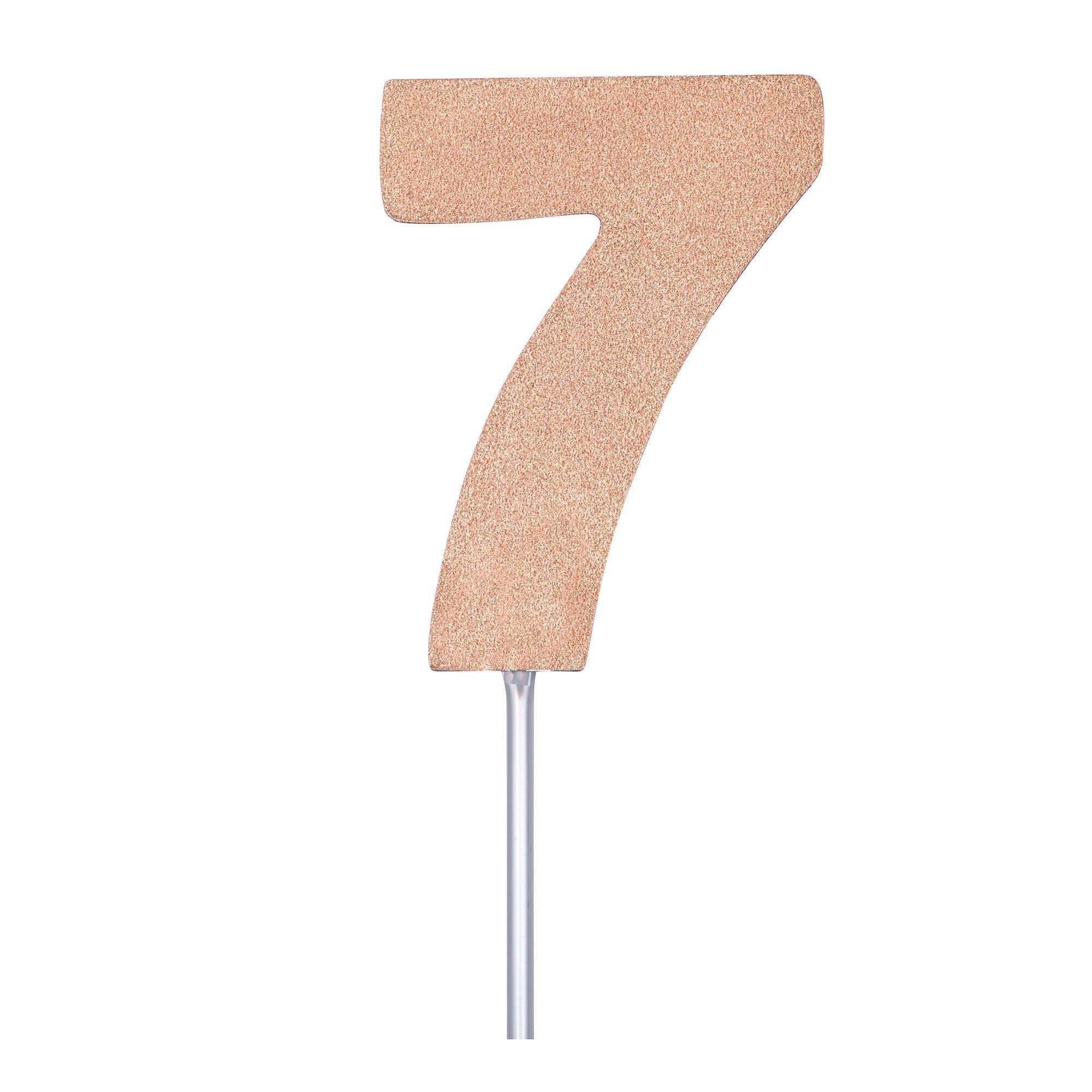 Diamond Cake Toppers Rose Gold No. 7 Diamond Cake Toppers Rose Gold No. 7