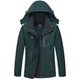 thumbnail image 1 of Diamond Candy Women's Waterproof Rain Jacket with Hood Windproof Raincoat Lightweight Lined Jacket for Outdoor hiking, 1 of 7