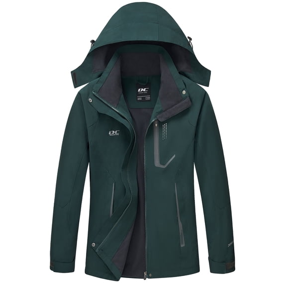 Diamond Candy Women's Waterproof Rain Jacket with Hood Windproof Raincoat Lightweight Lined Jacket for Outdoor hiking