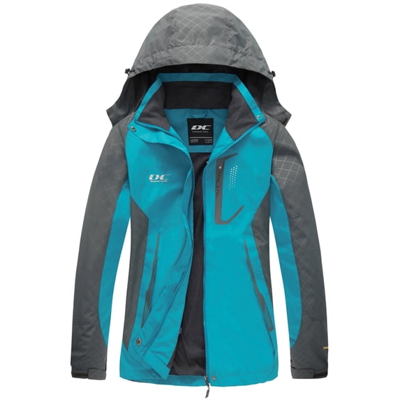 Diamond Candy Women's Waterproof Rain Jacket with Hood Windproof Raincoat Lightweight Lined Jacket for Outdoor hiking