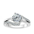 thumbnail image 1 of Diamond-Capitals 0.75 Ct Beautiful Round Cut Solitaire Natural Diamond (F-G/VS1) Anniversary Ring for her in 14K White Gold Size 5.5, 1 of 8