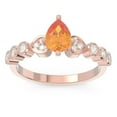 thumbnail image 1 of Diamond-Capitals 1.25 Carat (F-G/VS1) Natural Diamond Citrine Gemstone Trendy Anniversary Ring for Ladies 14K Rose Gold Size 8, 1 of 8