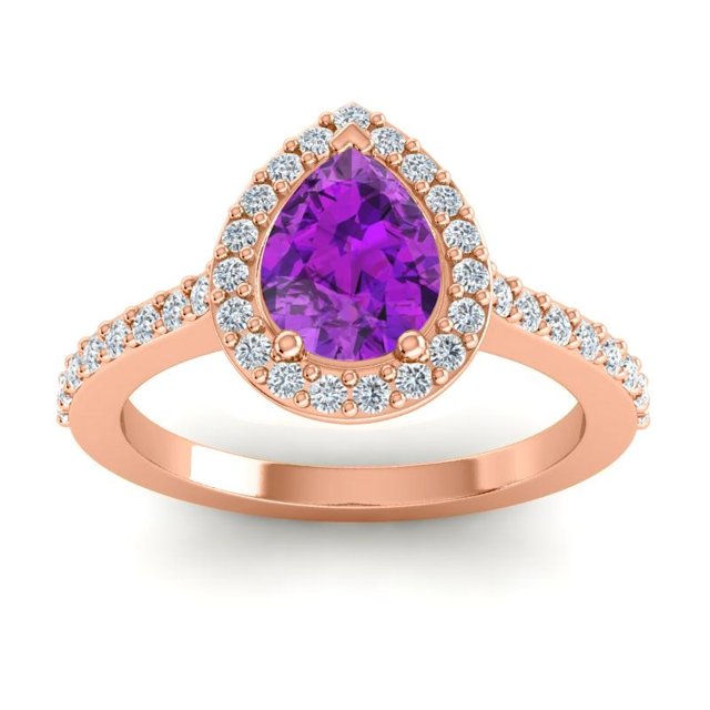 DiamondCapitals 1.35 Carat Natural Diamond Amethyst Gemstone Stylish