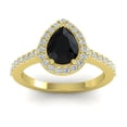 thumbnail image 1 of Diamond-Capitals 1.35 Ct Wonderful Natural Diamond Black Onyx Gemstone Proposal Ring for Ladies in Solid 14K Yellow Gold Size 8.5, 1 of 8