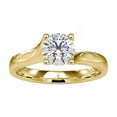 thumbnail image 1 of Diamond-Capitals 2.00 Carat Genuine Round Cut Moissanite Diamond (D/VVS1) Solitaire Ring for Wedding Solid 18K Yellow Gold Size 11, 1 of 5
