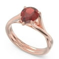 thumbnail image 1 of Diamond-Capitals 2.00 Carat Latest Design Pear Cut Garnet Gemstone Solitaire Engagement Ring for Girls 14K Rose Gold Size 6, 1 of 8