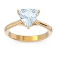 thumbnail image 1 of Diamond-Capitals 2.00 Carat New Trillion Cut Aquamarine Gemstone Solitaire Engagement Ring for Girls Solid 14K Yellow Gold Size 6, 1 of 7