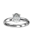thumbnail image 1 of Diamond-Capitals 2.00 Carat Oval Cut (D/VVS1) Moissanite Diamond Beautiful Bridal Ring for Women Solid 14K White Gold Size 6.5, 1 of 6