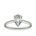 thumbnail image 1 of Diamond-Capitals 2.00 Carat Pear Cut (D/VVS1) Moissanite Diamond Beautiful Bridal Ring for Women Solid 14K White Gold Size 6.5, 1 of 6