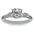 thumbnail image 1 of Diamond-Capitals 2.00 Carat Round Cut Lovely Moissanite Diamond (D/VVS1) Solitaire Proposal Ring for Women Solid 18K White Gold Size 9, 1 of 9
