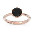 thumbnail image 1 of Diamond-Capitals 2.00 Carat Round Cut Simulated Black Onyx Gemstone Womens Fancy Wedding Ring 18K Rose Gold Size 10, 1 of 8