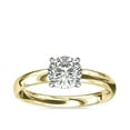 thumbnail image 1 of Diamond-Capitals 2.00 Carat Sparkle Round Cut Moissanite 4-Prongs Solitaire Engagement Ring for her in Solid 14K Yellow Gold Size 4, 1 of 8