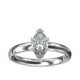 thumbnail image 1 of Diamond-Capitals 2.00 Carat Stunning Marquise Cut (D/VVS1) Moissanite Diamond Bridal Ring for her in Solid 14K White Gold Size 8, 1 of 6