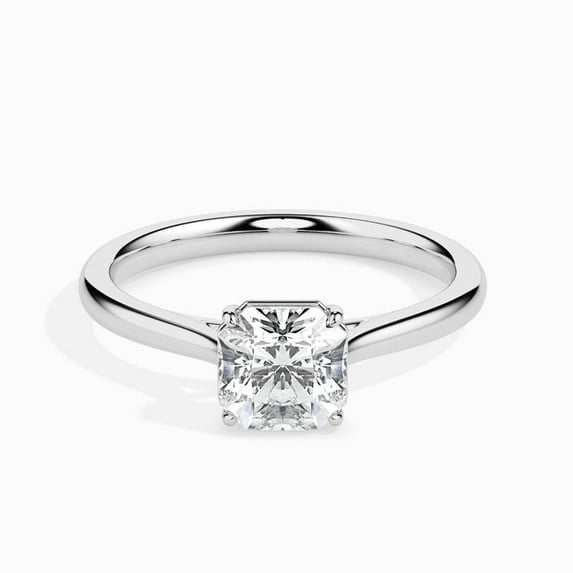 Diamond-Capitals 2.00 Carat Stylish Asscher Cut Moissanite Diamond (D/VVS1) Solitaire Anniversary Ring for Women in 14K White Gold Size 9.5