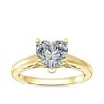 thumbnail image 1 of Diamond-Capitals 2.00 Carat Stylish Heart Cut (D/VVS1) Moissanite Diamond Ring for Anniversary Gift Solid 18K Yellow Gold Size 8, 1 of 8