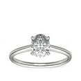 thumbnail image 1 of Diamond-Capitals 2.00 Ct New Oval Cut (D/VVS1) Moissanite Solitaire Engagement Ring for Girls Solid 18K White Gold Size 9, 1 of 6