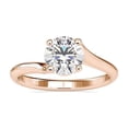 thumbnail image 1 of Diamond-Capitals 2.00 Ct Round Cut Luxurious Moissanite Diamond (D/VVS1) Solitaire Anniversary Ring for Ladies in 14K Rose Gold Size 3, 1 of 5