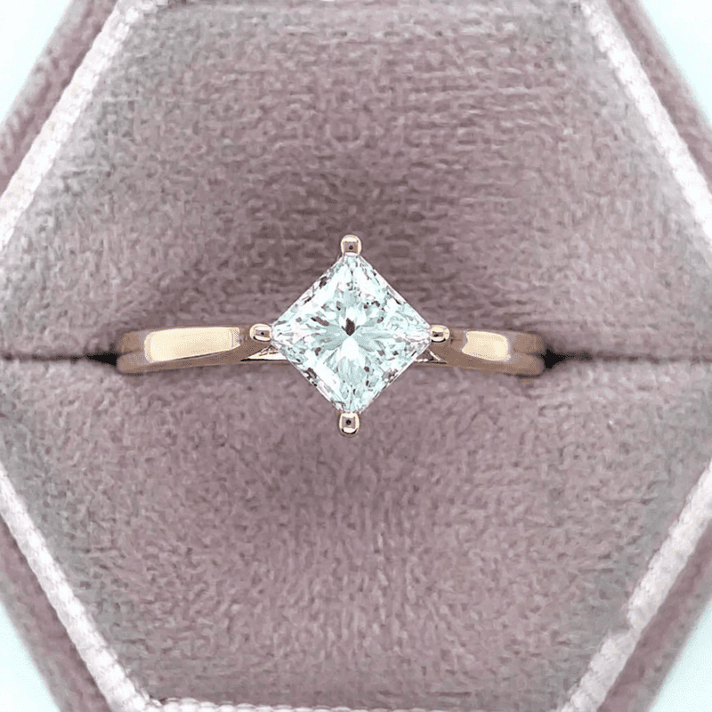 Diamond-Capitals 2.00 tcw Princess Cut Solitaire IGI Certified Lab ...