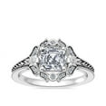 thumbnail image 1 of Diamond-Capitals 2.10 Ct Stunning Asscher Cut Natural Diamond Halo Anniversary Ring for Gift (F-G/VS1) Solid 950 Platinum Size 4, 1 of 8