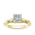 thumbnail image 1 of Diamond-Capitals 2.15 Carat Elegant Princess Cut (D/VVS1) Moissanite Diamond Wedding Ring for Ladies Solid 18K Yellow Gold Size 5.5, 1 of 8