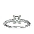 thumbnail image 1 of Diamond-Capitals 2.15 Carat Radiant Cut Stunning Moissanite Bridal Ring for Fiancee in 18K White Gold Ring Size 8 (D/VVS1), 1 of 6