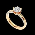 thumbnail image 1 of Diamond-Capitals 2.15 Ct Round Shape Moissanite Diamond (D/VVS1) Shiny Anniversary Ring for Women Solid 18K Yellow Gold Size 3.5, 1 of 8