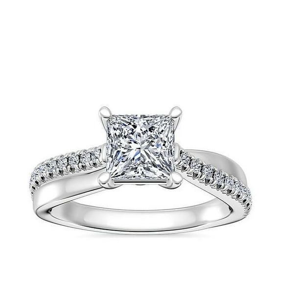 Diamond-Capitals 2.20 Carat (F-G/VS1) Natural wonderful Princess Cut Diamond Solitaire Engagement Ring for Women Solid 950 Platinum Size 7