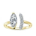 thumbnail image 1 of Diamond-Capitals 2.20 Carat Sparkle Marquise Cut Moissanite Anniversary Ring for Wife Solid 14K Yellow Gold Ring Size 11.5 (D/VVS1), 1 of 8