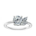 thumbnail image 1 of Diamond-Capitals 2.20 Carat Stylish Round Cut (D/VVS1) Moissanite Solitaire Ring for Anniversary Gift Solid 18K White Gold Size 8, 1 of 8