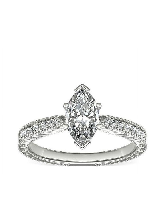 2.20 Ct IGI Certified E/VVS2 Stylish Solitaire Marquise Cut Lab Grown Diamond Ring for Wedding Solid 14K White Gold Size 10