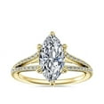 thumbnail image 1 of Diamond-Capitals 2.20 Ct Marquise Cut (D/VVS1) Moissanite Stunning Wedding Ring for Women Solid 14K Yellow Gold Size 9, 1 of 8