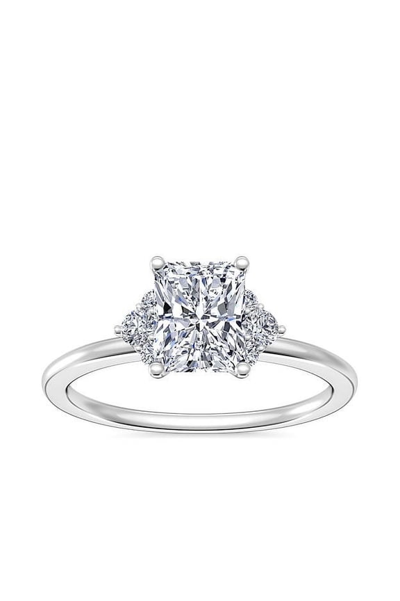 2.20 Ct Stunning Radiant Cut Natural Diamond Halo Anniversary Ring for Gift (F-G/VS1) Solid 950 Platinum Size 11