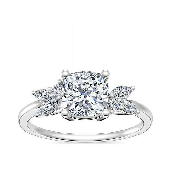 Diamond-Capitals 2.25 Ct Excellent Cushion Cut Natural Diamond (F-G/VS1) Solitiare Wedding Ring for Women Solid 950 Platinum Size 3