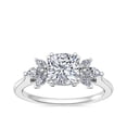 thumbnail image 1 of Diamond-Capitals 2.30 Carat Cushion Cut Stunning Moissanite Bridal Ring for Fiancee in 18K White Gold Ring Size 8 (D/VVS1), 1 of 8