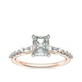 thumbnail image 1 of Diamond-Capitals 2.30 Carat Fancy Radiant Cut Moissanite Engagement Ring for Women Solid 18K Rose Gold Ring Size 4.5 (D/VVS1), 1 of 6