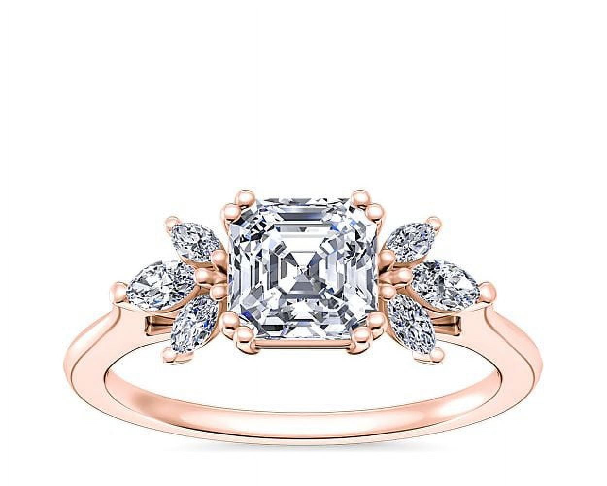 Diamond-Capitals 2.30 Ct Asscher Cut Moissanite Diamond Sparkle Wedding ...