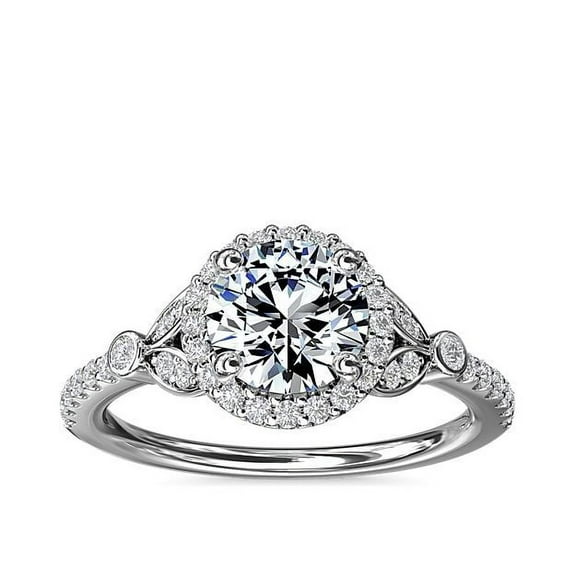 Diamond-Capitals 2.50 Carat (F-G/VS1) Natural Beautiful Round Cut Diamond Solitaire Engagement Ring for Women Solid 950 Platinum Size 7