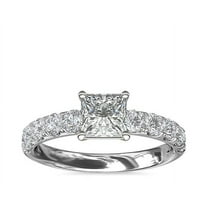 Diamond-Capitals 2.50 Carat (F-G/VS1) Natural Wonderful Princess Cut Diamond Solitaire Engagement Ring for Women Solid 950 Platinum Size 7