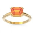 thumbnail image 1 of Diamond-Capitals 2.50 Carat Unique Emerald Cut Yellow Citrine Gemstone Bridal Ring for Women Solid 18K Yellow Gold Size 7.5, 1 of 8