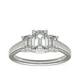 thumbnail image 1 of Diamond-Capitals 2.50 Ct Latest Emerald Cut Natural Diamond Three Stone Anniversary Ring for Gift 950 Platinum Size 9.5 (F-G/VS1), 1 of 6