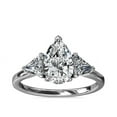 thumbnail image 1 of Diamond-Capitals 2.50 Ct Pear Cut Natural Diamond Wedding Ring for Women Three Stone Diamond Ring 950 Platinum Size 3 (F-G/VS1), 1 of 8